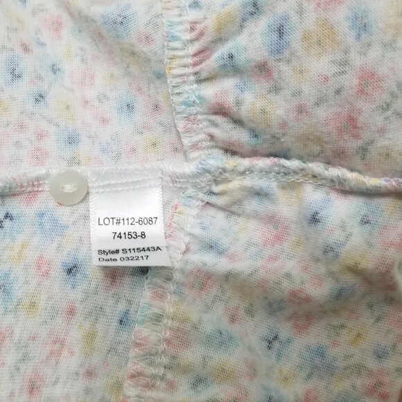 floral buttoning nightgown with lace - Picture 6 of 8